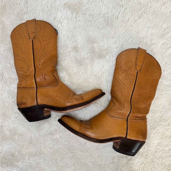 1977 Stewart Boot Inc Authentic Leather Cowboy Boots - Picture 3 of 10